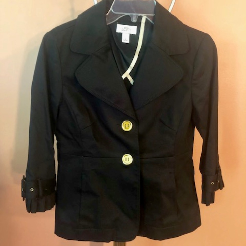 Loft black blazer with gold details